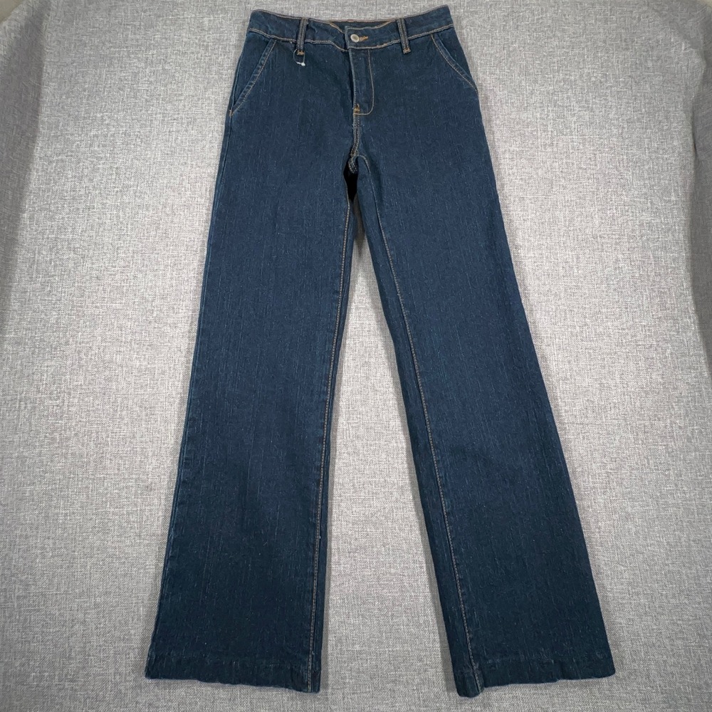 J. Galt Shanghai Jeans Womens Small Blue Dark Wash High Rise Straight Y2K Indie